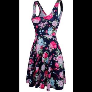 Floral fit and flare dress